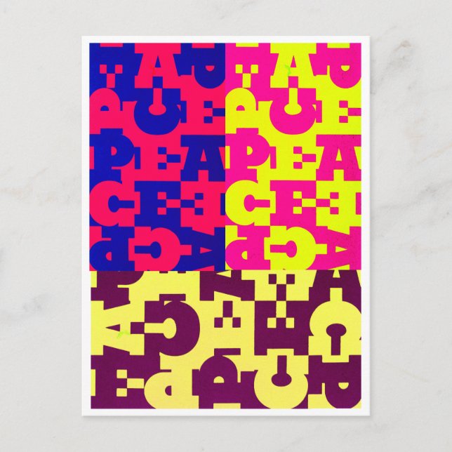 Cartão Postal Design de paz (Frente)