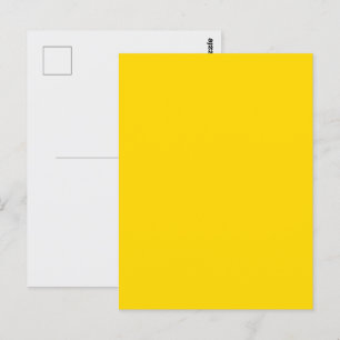 Cartão Postal Design de Postais Personalizados Amarelo Intenso