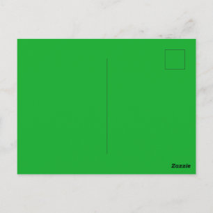 Cartão Postal Design de Postcard Minimalista em Verde Kelly da N