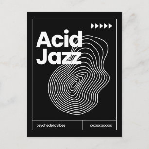 Cartão Postal design de pôster de música Acid Jazz