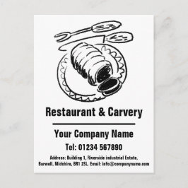 Cartão Postal Design de Restaurante e Bufê para Personalizar