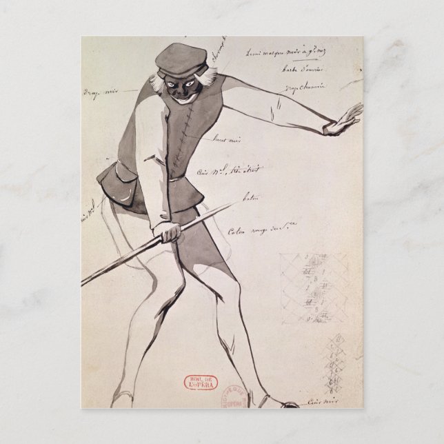 Cartão Postal Design de roupa para um Acrobat (Frente)