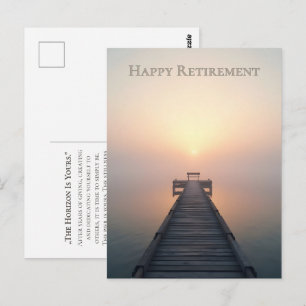 Cartão Postal Design de Saudação de Aposentadoria Tranquila