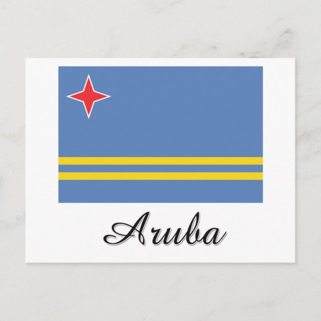 Cartão Postal Design de Sinalizador Aruba (Frente)