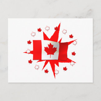 Cartão Postal Design de Sinalizador Canadiano