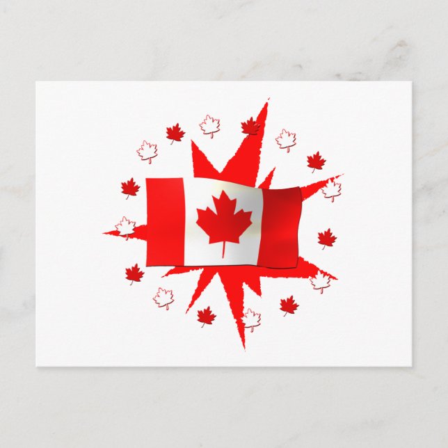 Cartão Postal Design de Sinalizador Canadiano (Frente)