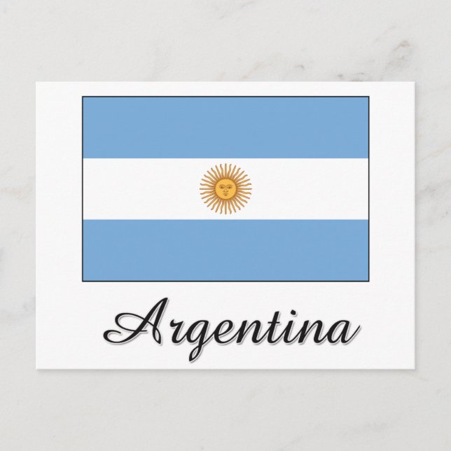 Cartão Postal Design de Sinalizador da Argentina (Frente)