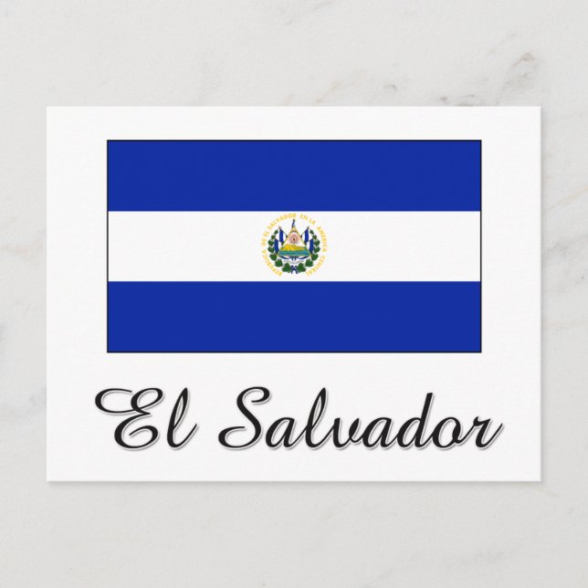 Cartão Postal Design de Sinalizador de El Salvador (Frente)