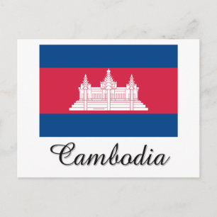 Cartão Postal Design de Sinalizador do Camboja