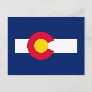 Cartão Postal Design de Sinalizador do Estado do Colorado