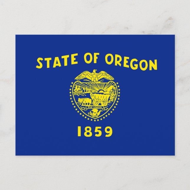 Cartão Postal Design de Sinalizador do Estado do Oregon (Frente)