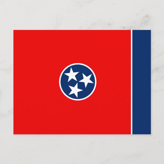 Cartão Postal Design de Sinalizador do Estado do Tennessee (Frente)