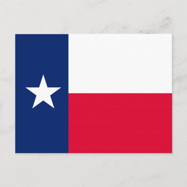 Cartão Postal Design de Sinalizador do Estado do Texas (Frente)