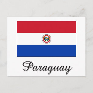 Cartão Postal Design de Sinalizador do Paraguai