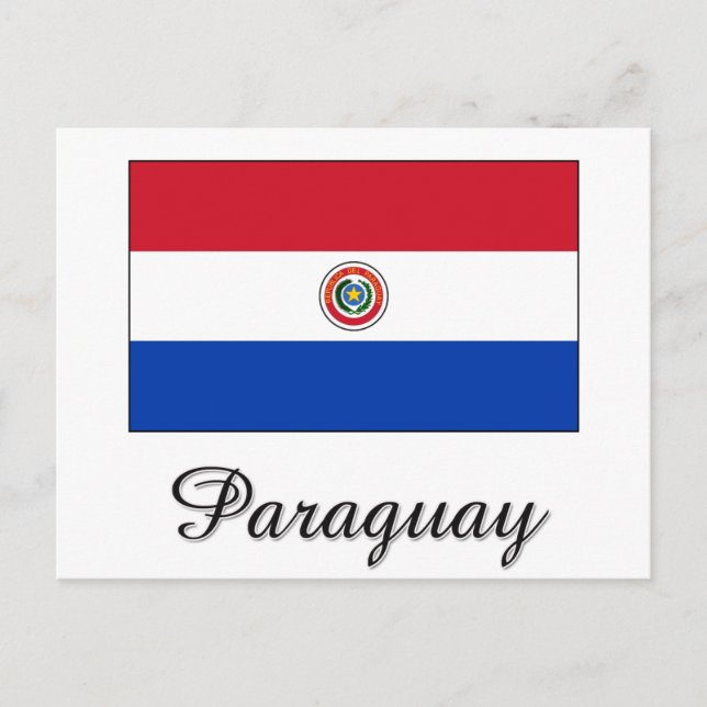 Cartão Postal Design de Sinalizador do Paraguai (Frente)