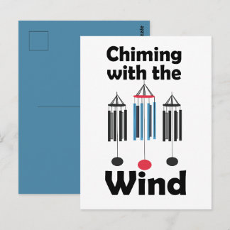 Cartão Postal Design de Sininhos ao Vento 