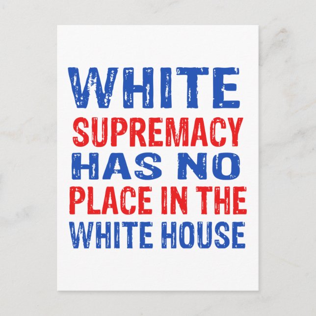 Cartão Postal design de supremacia branca (Frente)
