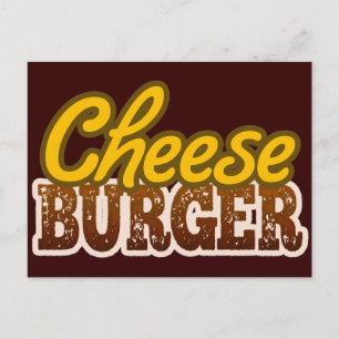 Cartão Postal Design de texto Cheeseburger