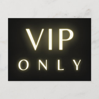 Cartão Postal design de texto luxe neon apenas para Vip