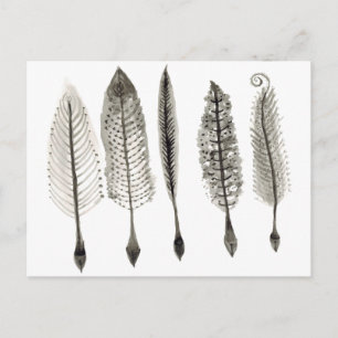 Cartão Postal Design de Tinta Quills Vitoriana