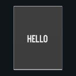 Cartão Postal Design de Tipografia de Arte Negra e Branca - OLÁ<br><div class="desc">Diga Olá em estilo com este Design de Tipografia de Arte Negra e Branca - Cartão-postal OLÁ</div>