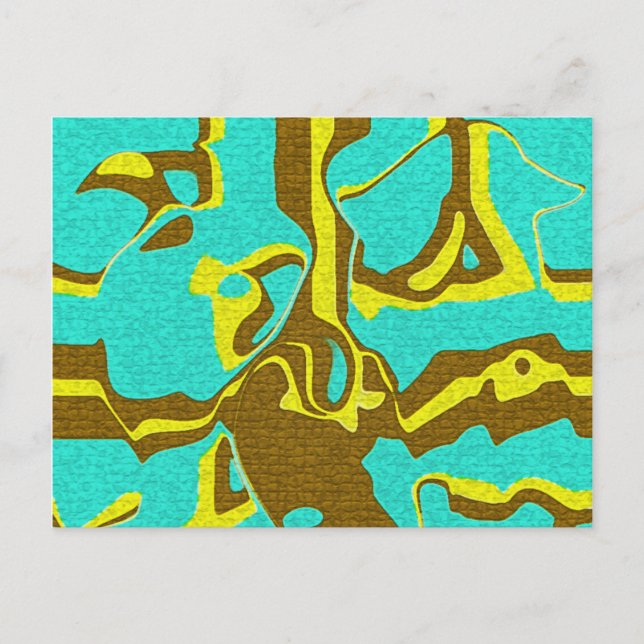 Cartão Postal Design de Turquesa (Frente)