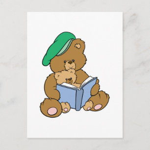 Cartão Postal Design de Urso de Pelúcia Hora da História Fofa