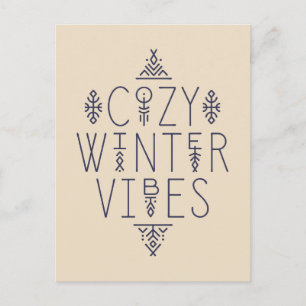 Cartão Postal Design de Vibes de Inverno Aconchegantes