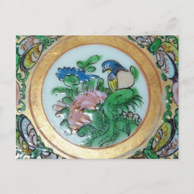 Cartão postal Design de Vintage Oriental (Frente)