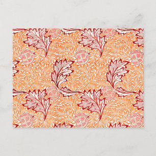 Cartão Postal design de William Morris, Maçã, cor Rosa-Pêssego