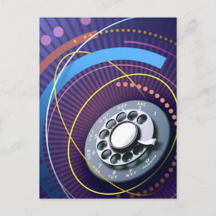 Cartão Postal Design do abstrato do telefone rotativo