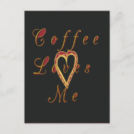 Cartão Postal Design do café cremoso