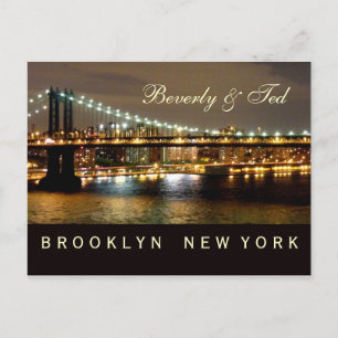 Cartão Postal Design do casamento de Brooklyn New York