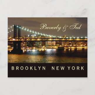 Cartão Postal Design do casamento de Brooklyn New York