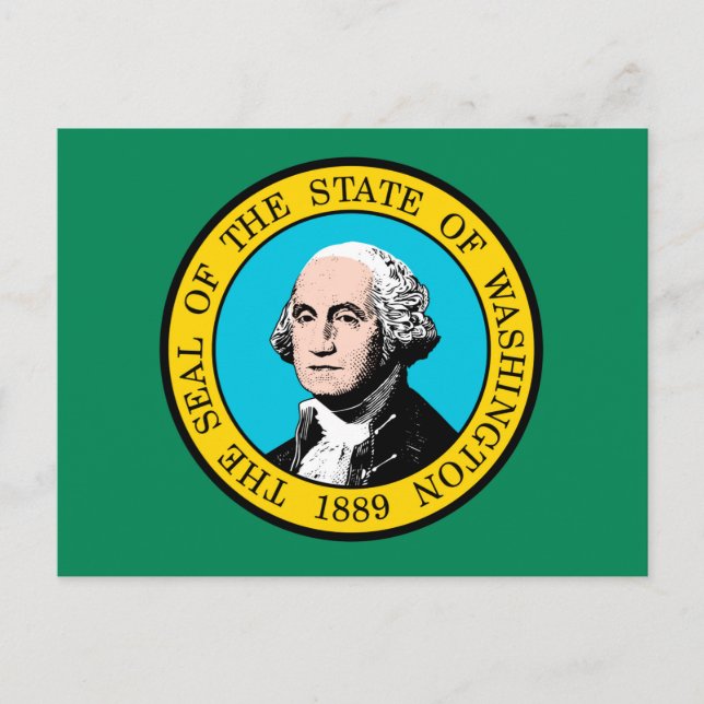 Cartão Postal Design do Estado de Washington (Frente)