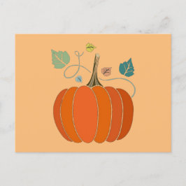 Cartão Postal Design do Halloween Creative Pumpkin Vegetal