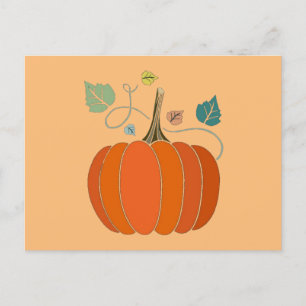 Cartão Postal Design do Halloween Creative Pumpkin Vegetal