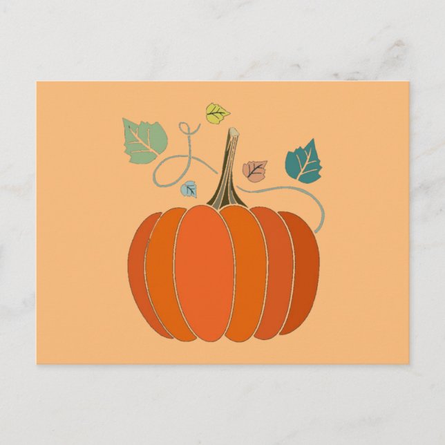 Cartão Postal Design do Halloween Creative Pumpkin Vegetal (Frente)