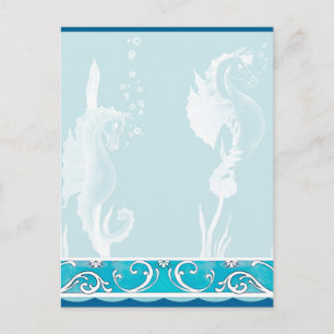 Cartão Postal Design do mar azul