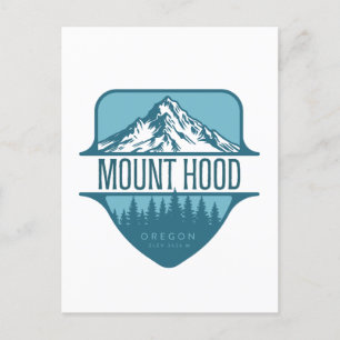 Cartão Postal Design do Monte Hood Oregon Mountain