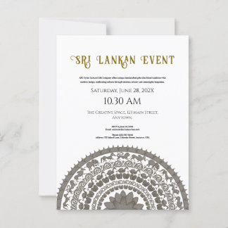 Cartão Postal Design do patrimônio minimalista do Sri Lanka