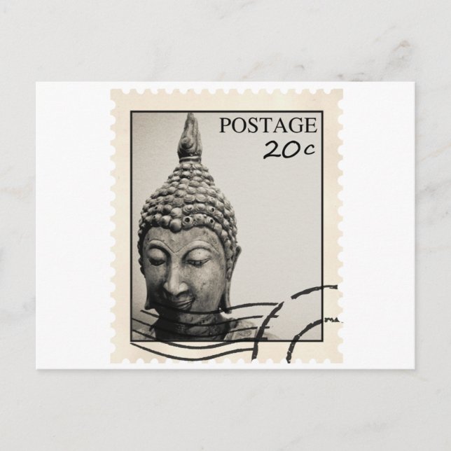 Cartão Postal Design do selo postal de Buddha (Frente)