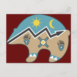 Cartão Postal Design do Urso Tribal