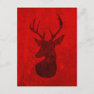 Cartão Postal Design do Veado Vermelho