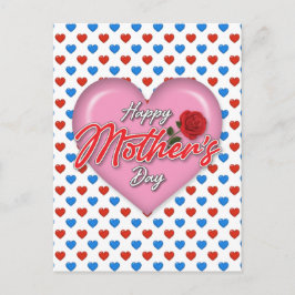 Cartão Postal Design Elegante e Carinhoso para o Dia das Mães