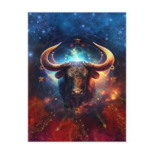 Design em Aquarela do Signo de Touro