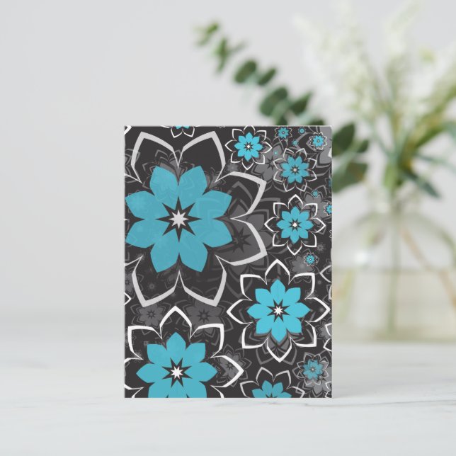 Cartão Postal Design floral 14 (Em pé/Frente)