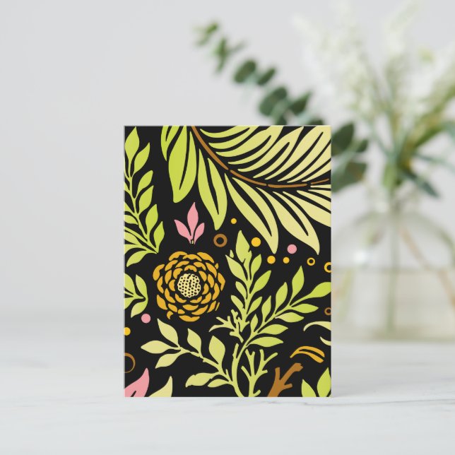 Cartão Postal Design floral 18 (Em pé/Frente)
