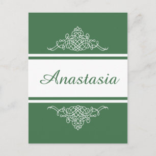 Cartão Postal Design floral elegante