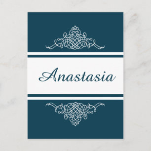 Cartão Postal Design floral elegante